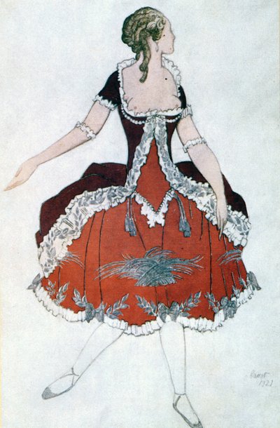 Costume Design for The Princess Aurora, from Sleeping Beauty, 1921 by Leon Bakst